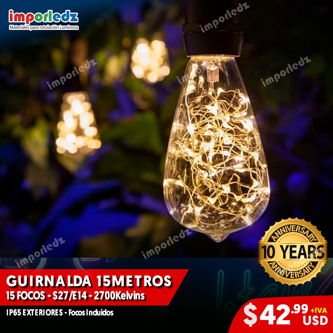 GUIRNALDA LUZ DE ÁNGEL 15M