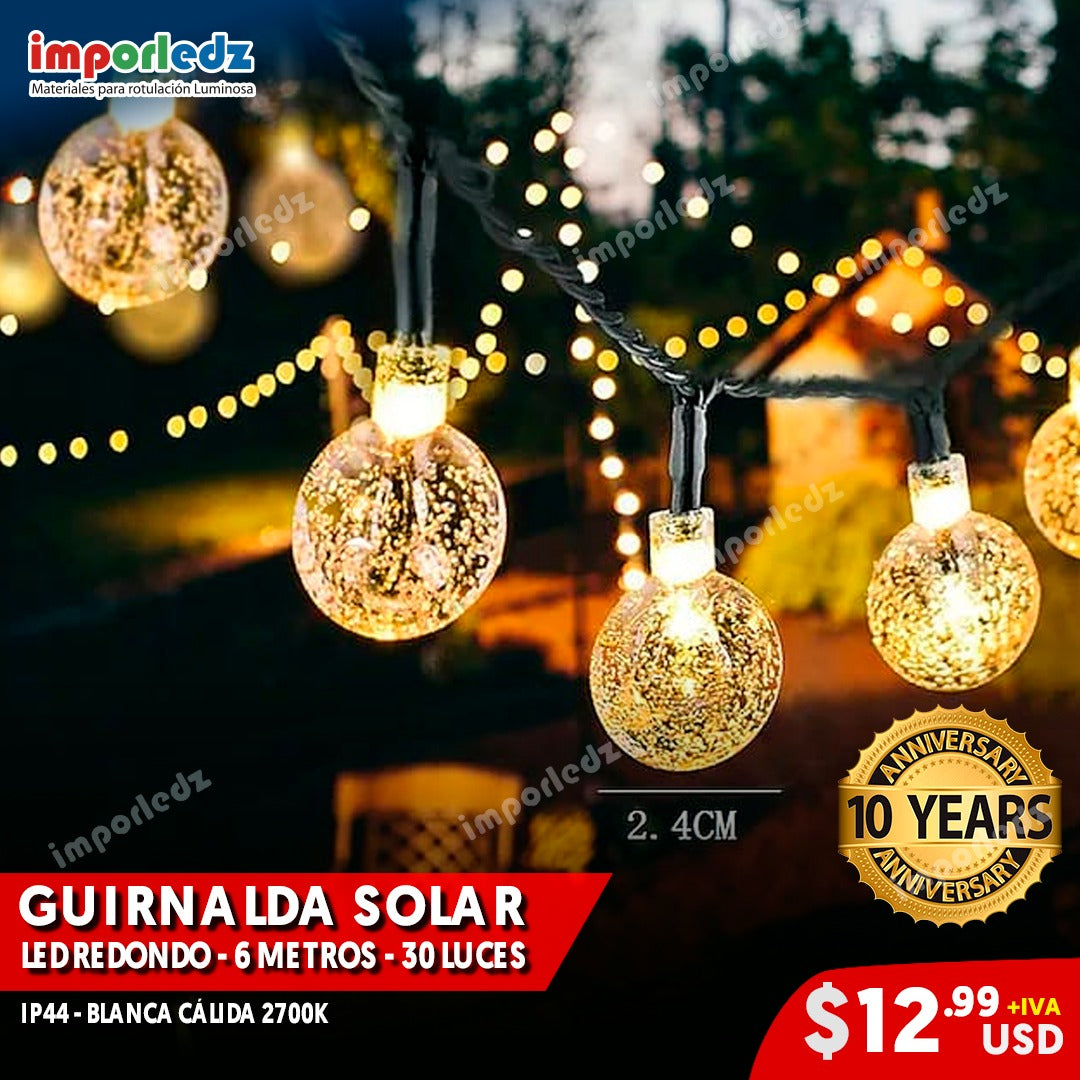GUIRNALDA SOLAR MINI LED 6 METROS