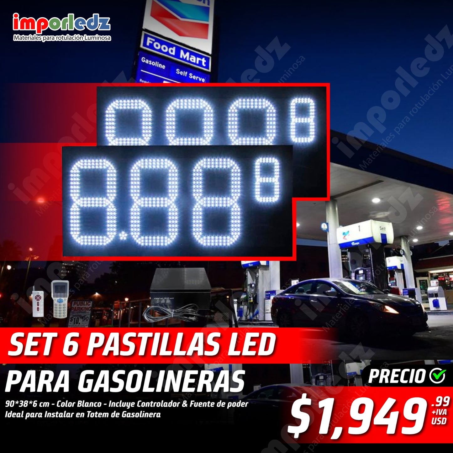 PANTALLAS LED PARA GASOLINERA