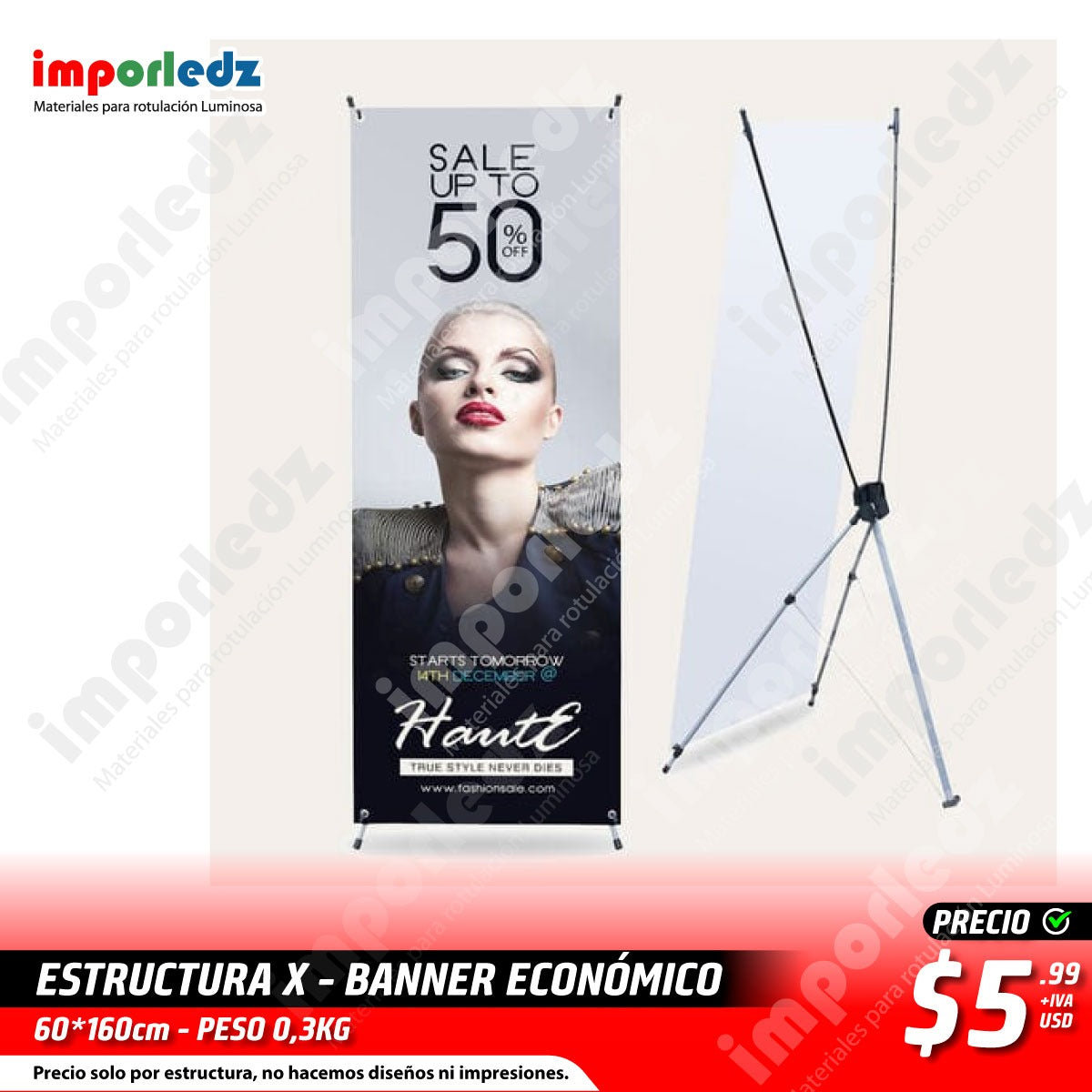 ESTRUCTURA ROLL UP ARAÑA 60x160CM