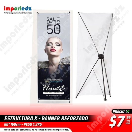 ESTRUCTURA ROLL UP ARAÑA REFORZADO 60x160 CM