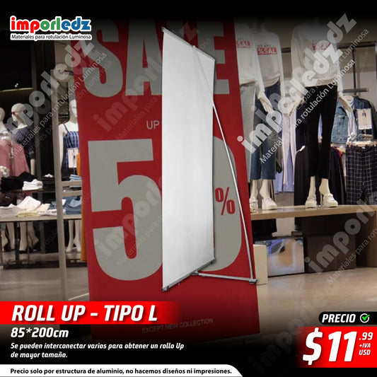 ROLL UP TIPO L 85x200CM