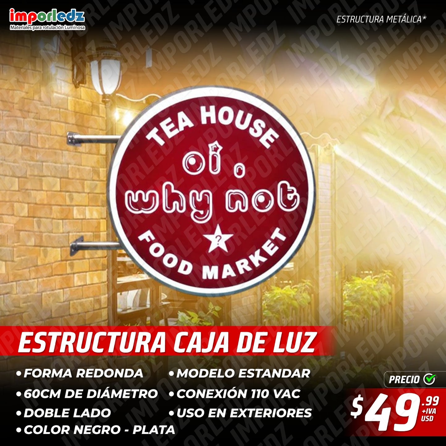 Caja de luz redonda 60CM