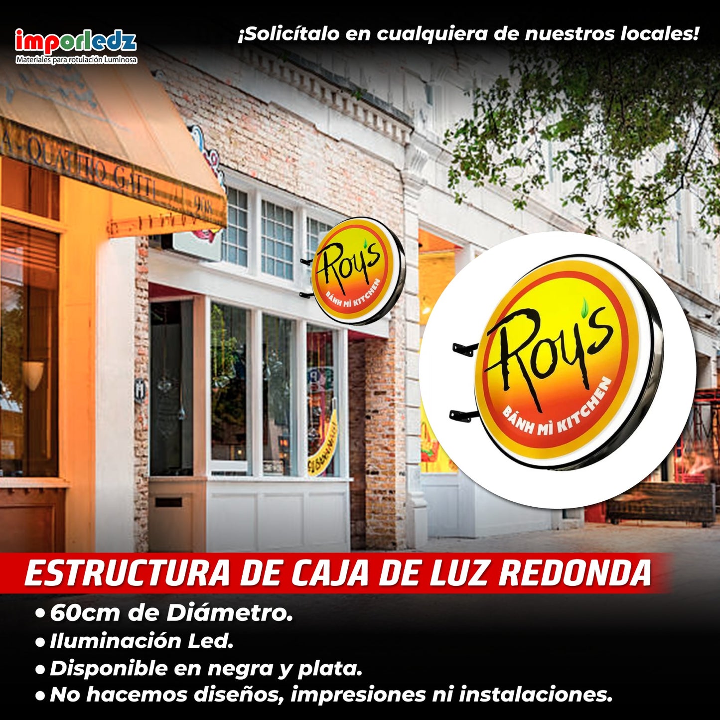 Caja de luz redonda 60CM