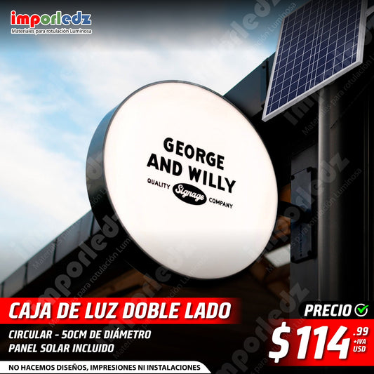 CAJA DE LUZ REDONDA SOLAR