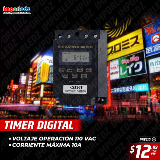 TIMER DIGITAL 110 VOLTIOS AC